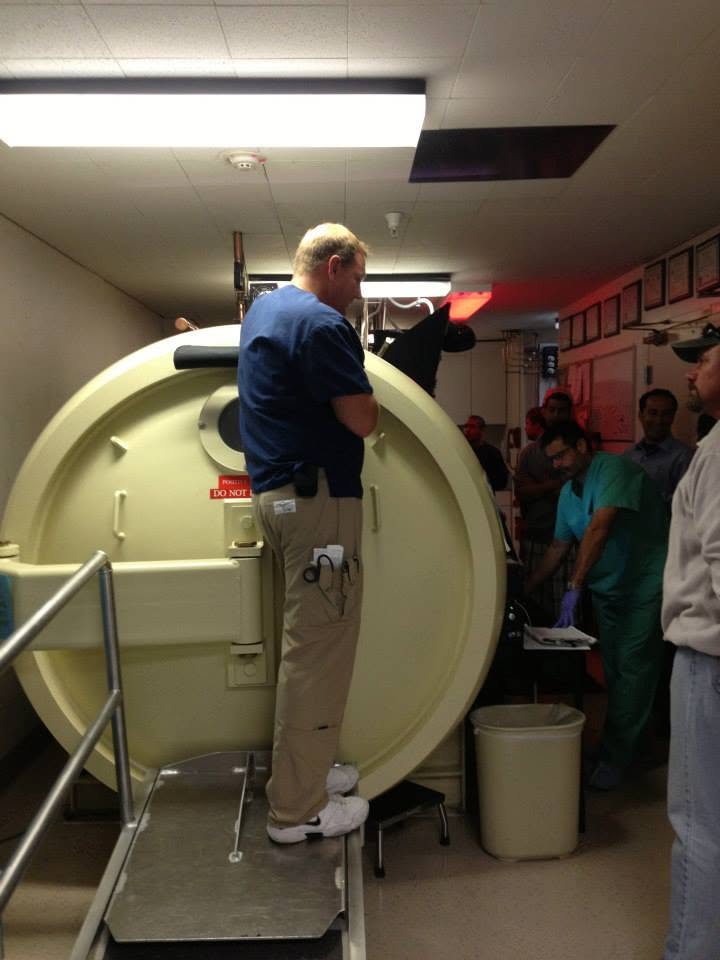 Hyperbaric chamber technician briefing