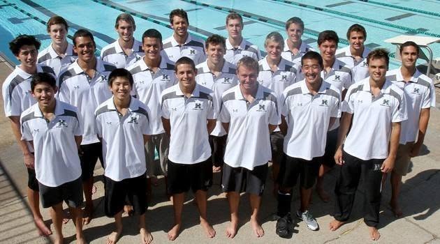UH Manoa men's swimming and diving team