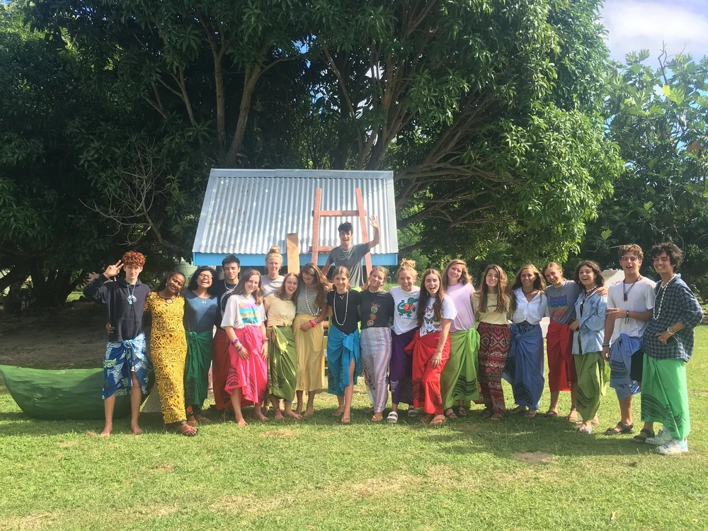 Student cohort in traditional sulu, Fiji