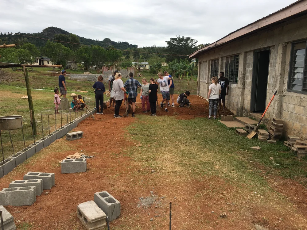 Laying the block foundation