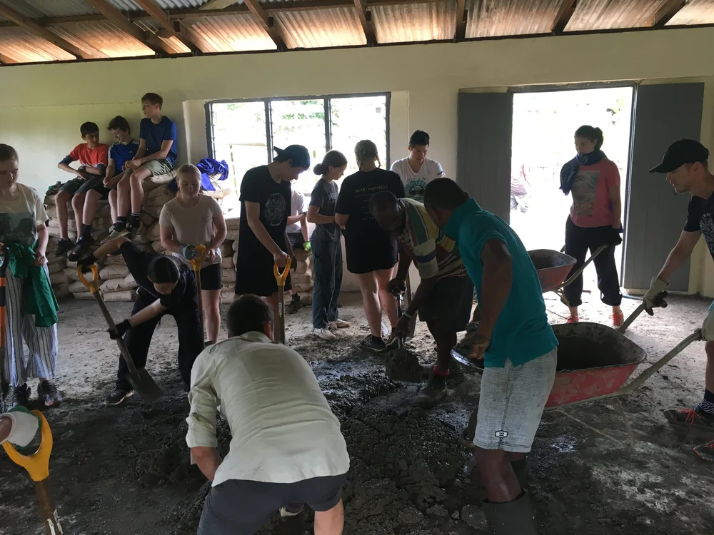 Mixing concrete on site