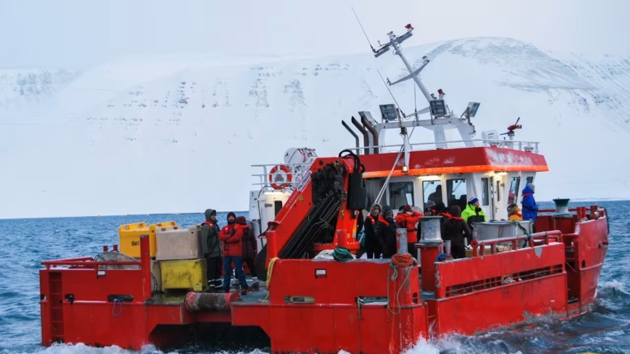 Research vessel in the Westfjords, Iceland