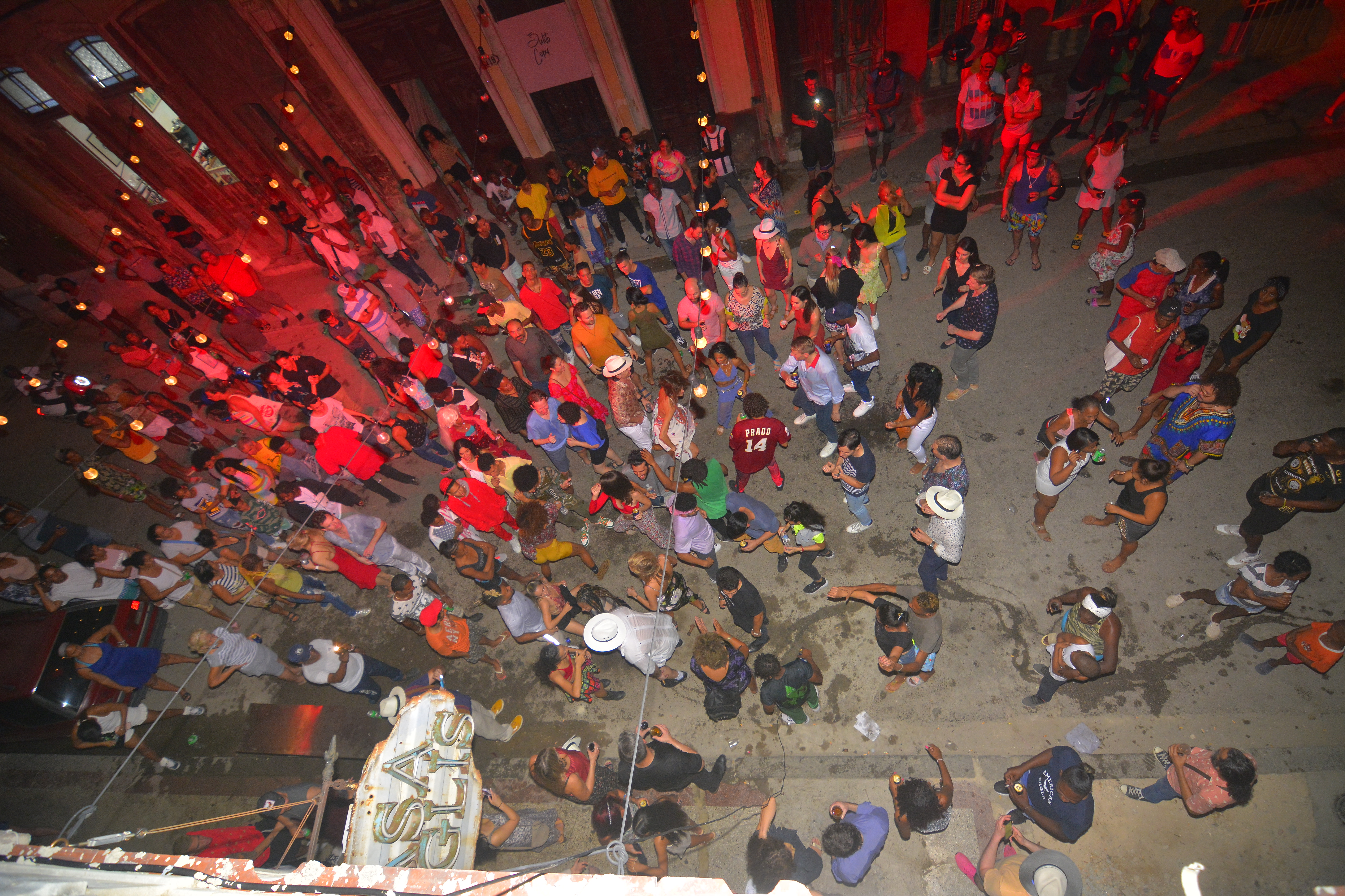 Street celebration during a YPO chapter event, Cuba