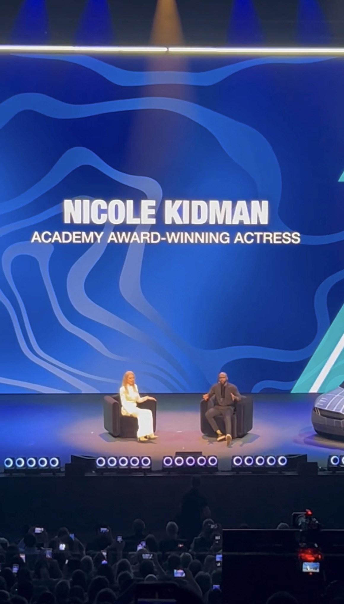 Nicole Kidman in conversation on stage at a YPO event